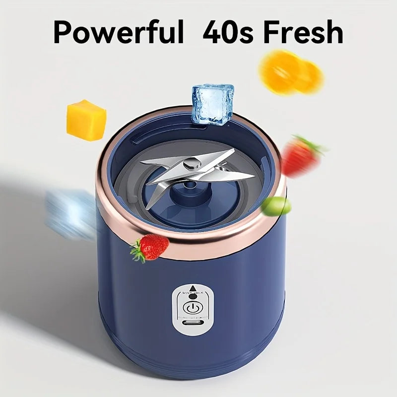 400ML Portable Blender Bottle Electric 6 Blades Multifunction USB Juice Smoothie Maker with Ice Crush Cup Food Processor