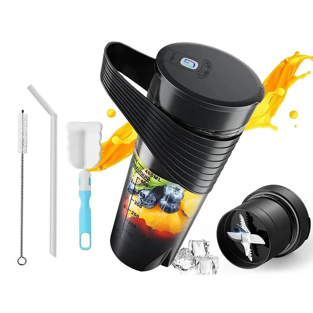 Portable Blender Bottle Electric 6 Blades Multifunction Juice Blender Fresh Juice Smoothie Blender Ice CrushCup Food Processor